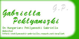 gabriella peklyanszki business card